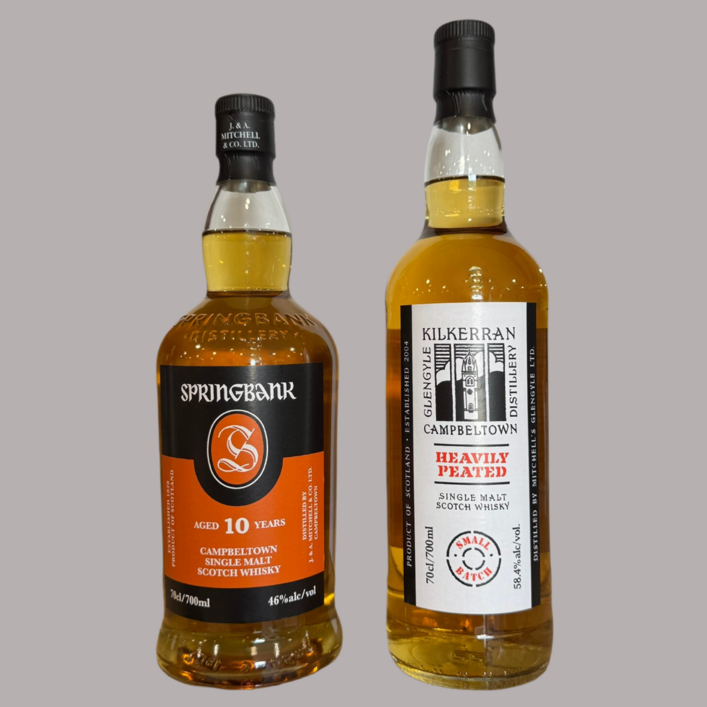 Springbank 10yr & Kilkerran Heavily Peated Batch 12 Duo